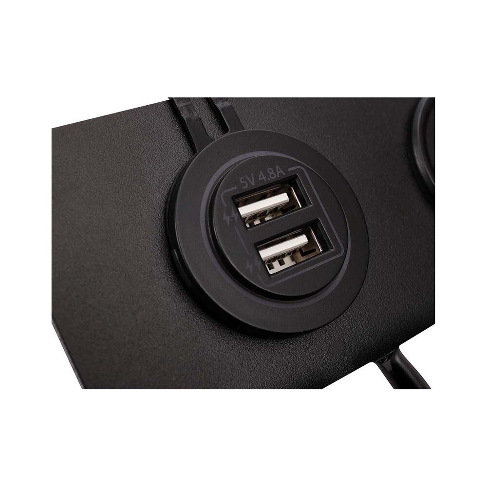 Bowline Switch Panel 5 Gang 2 USB Black