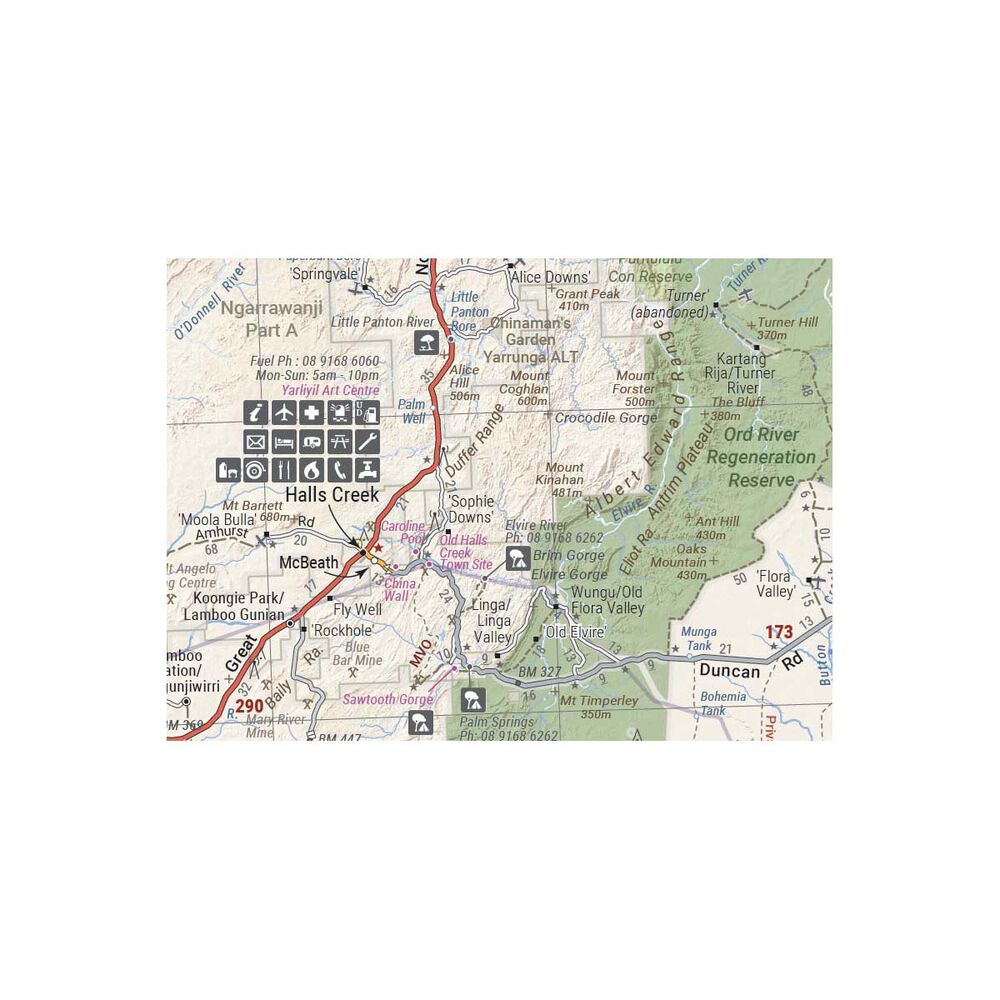 Hema Map Great Desert Tracks Central Sheet