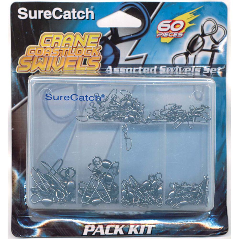 Surecatch Assorted Swivels 60 Pack