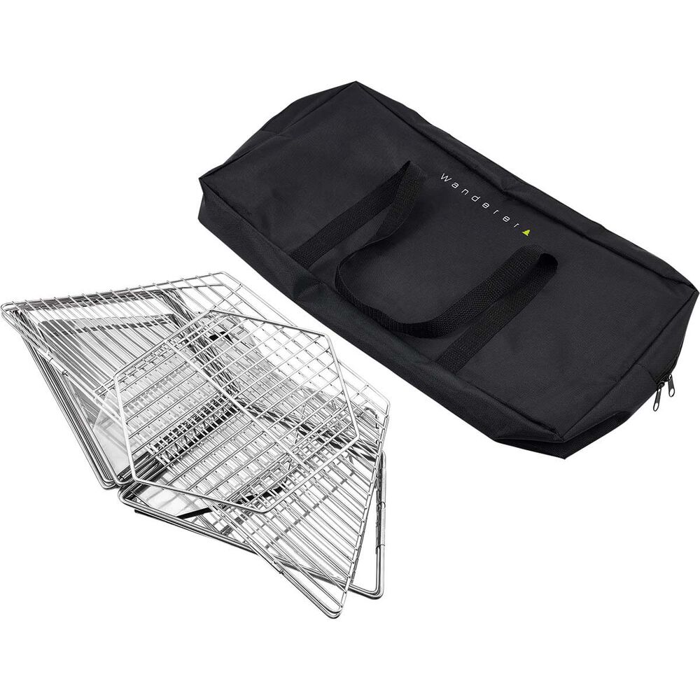 Wanderer Stainless Steel Folding Fire Pit with Grill