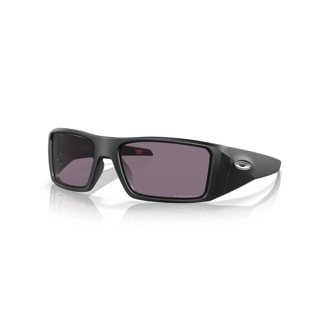 Oakley Heliostat Polarised Sunglasses Black with Prizm Grey Lens