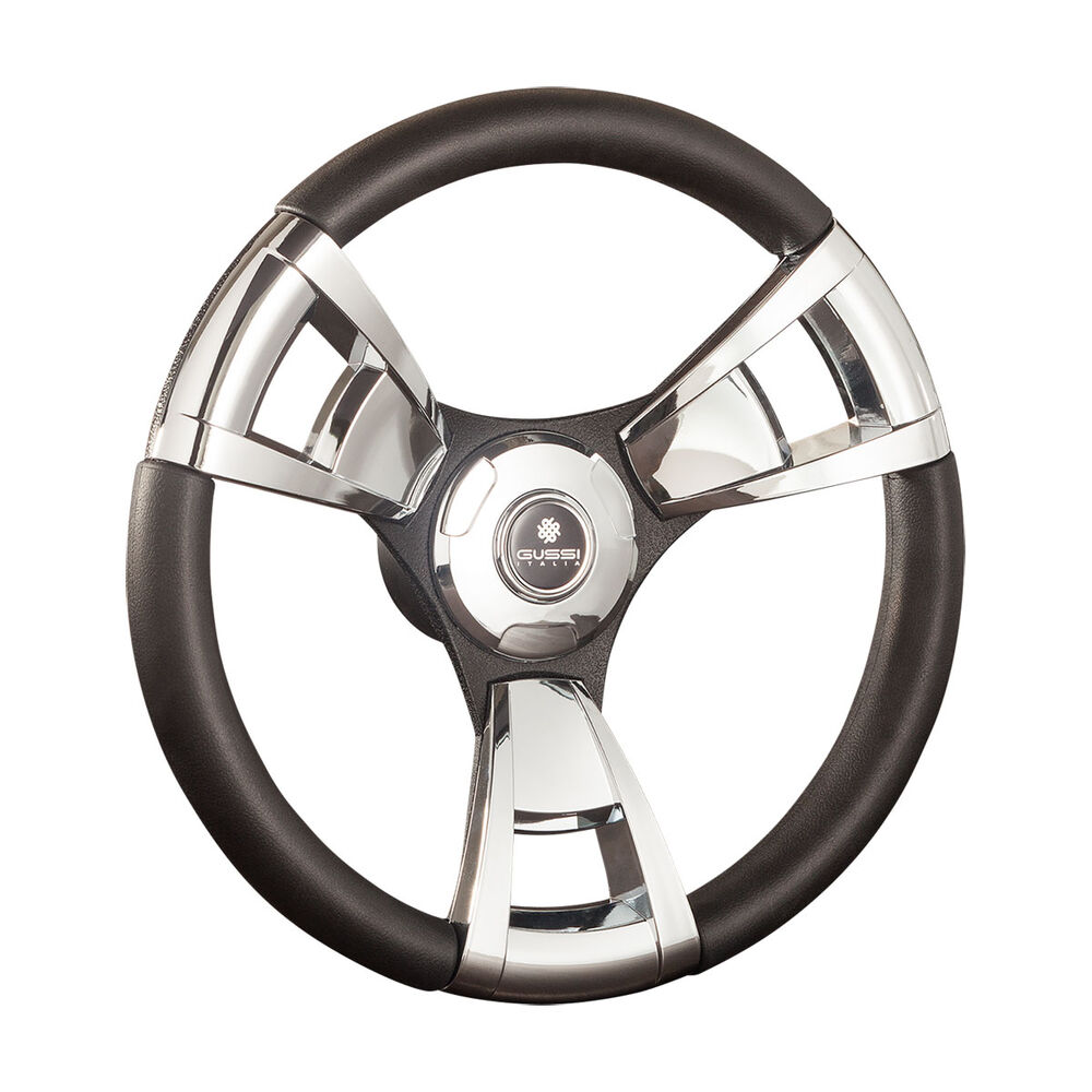 Gussi Model 13 Steering Wheel 342mm with Chromed Spokes