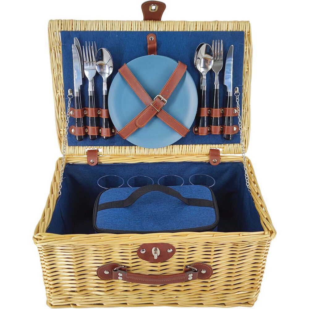 Wanderer 4 Person Wicker Picnic Basket