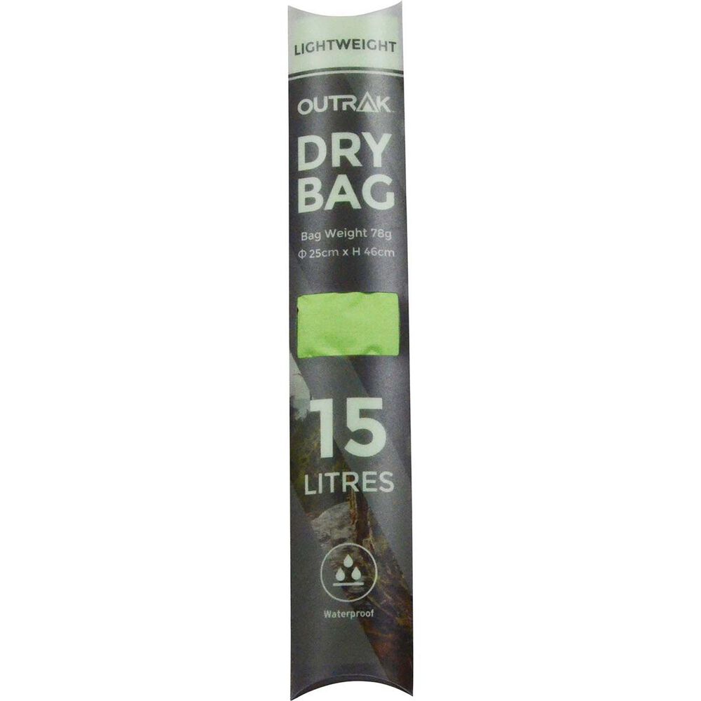 OUTRAK Lightweight Dry Bag Lime 15L