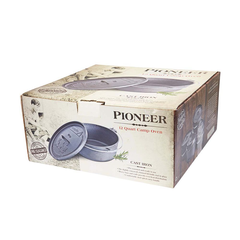 Campfire Pre Seasoned Cast Iron Camp Oven 12 Quart