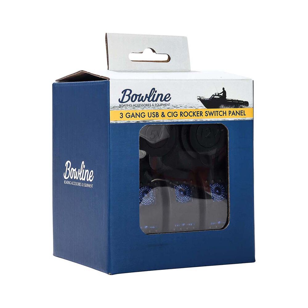 Bowline Switch Panel 3 Rocker 2 USB Plus Cigarette Socket