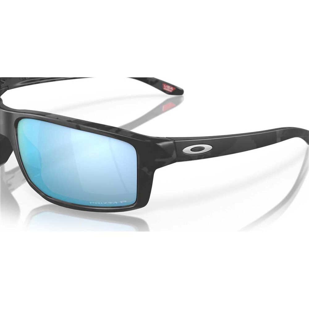 Oakley Gibston Polarised Sunglasses Black Camo with Prizm Blue Lens