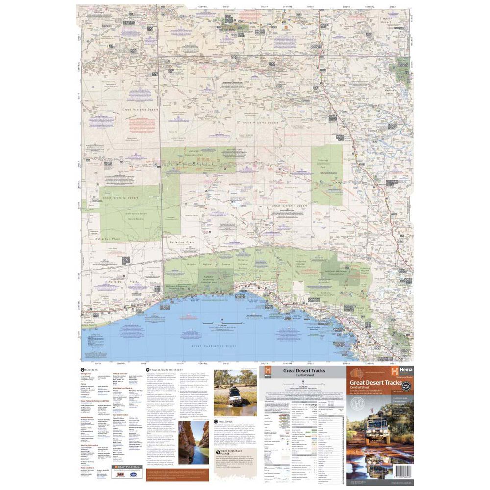 Hema Map Great Desert Tracks Central Sheet