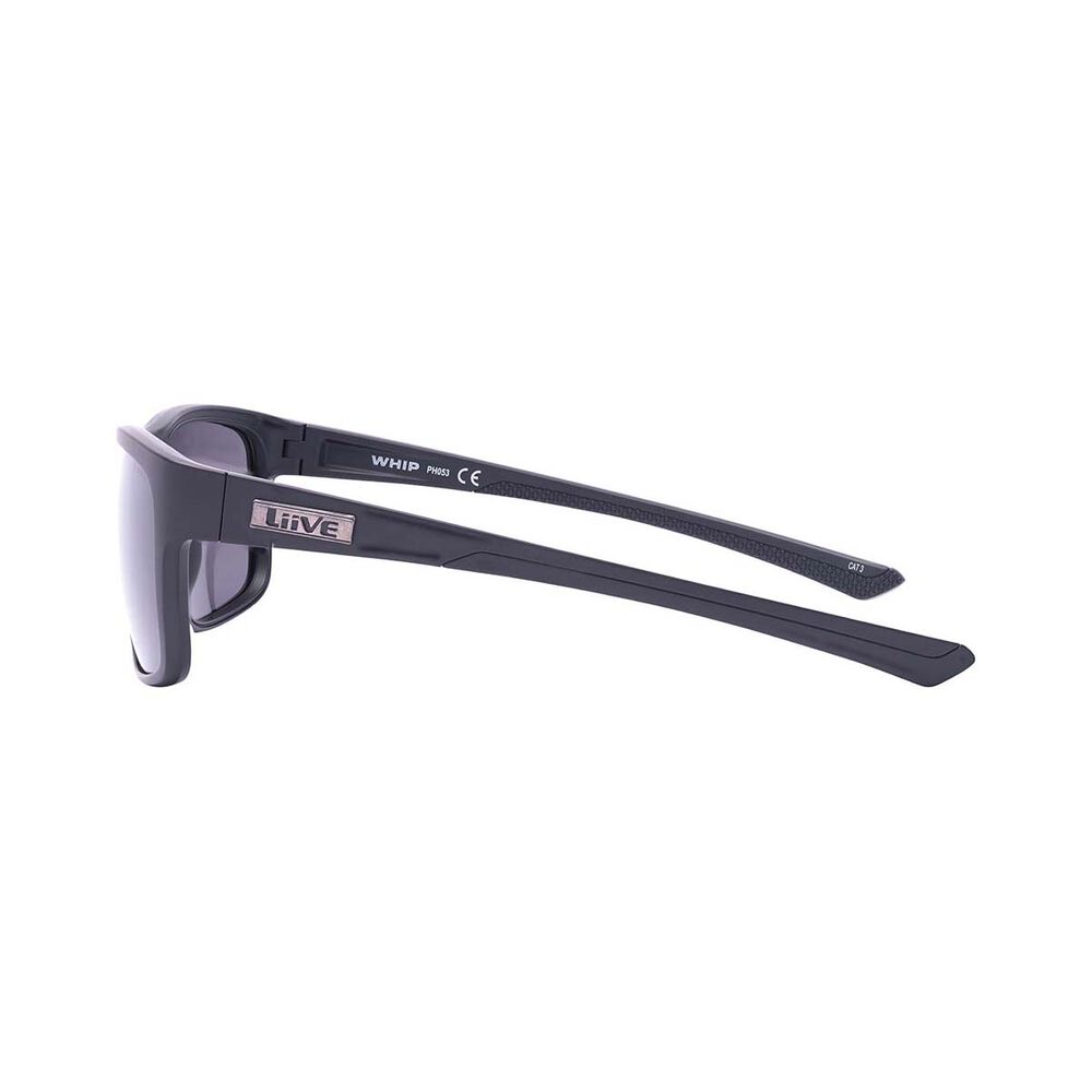 Liive Men's Whip Polarised Sunglasses Matt Black with Grey Lens