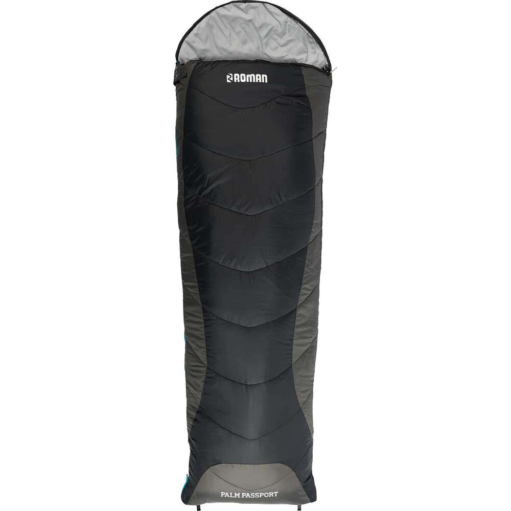 Roman Palm Passport -5°C Sleeping Bag - Black & Charcoal