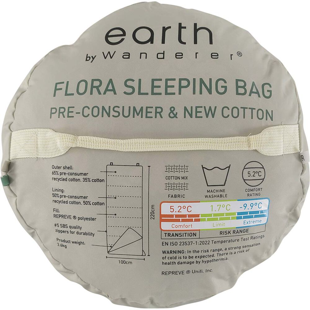 earth by Wanderer® Flora Cotton 5.2°C Sleeping Bag