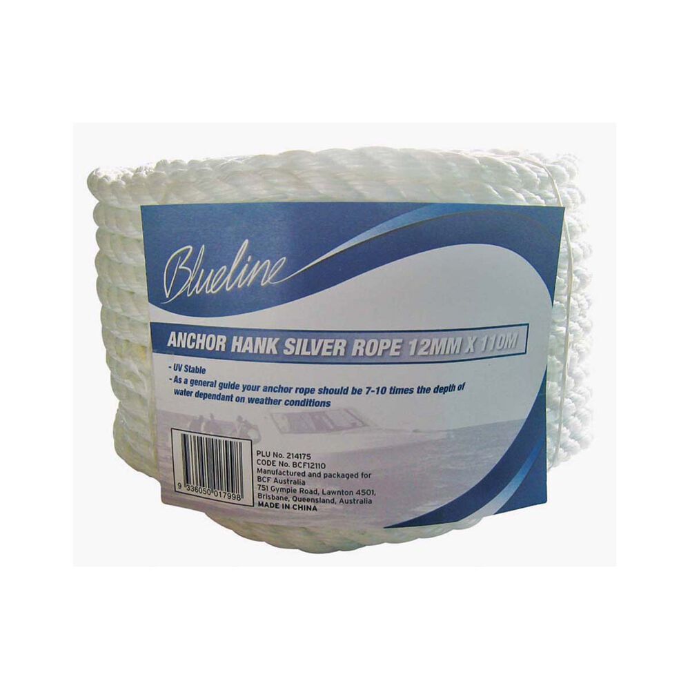 Blueline Anchor Hank SIlver Rope 12mm x 110m