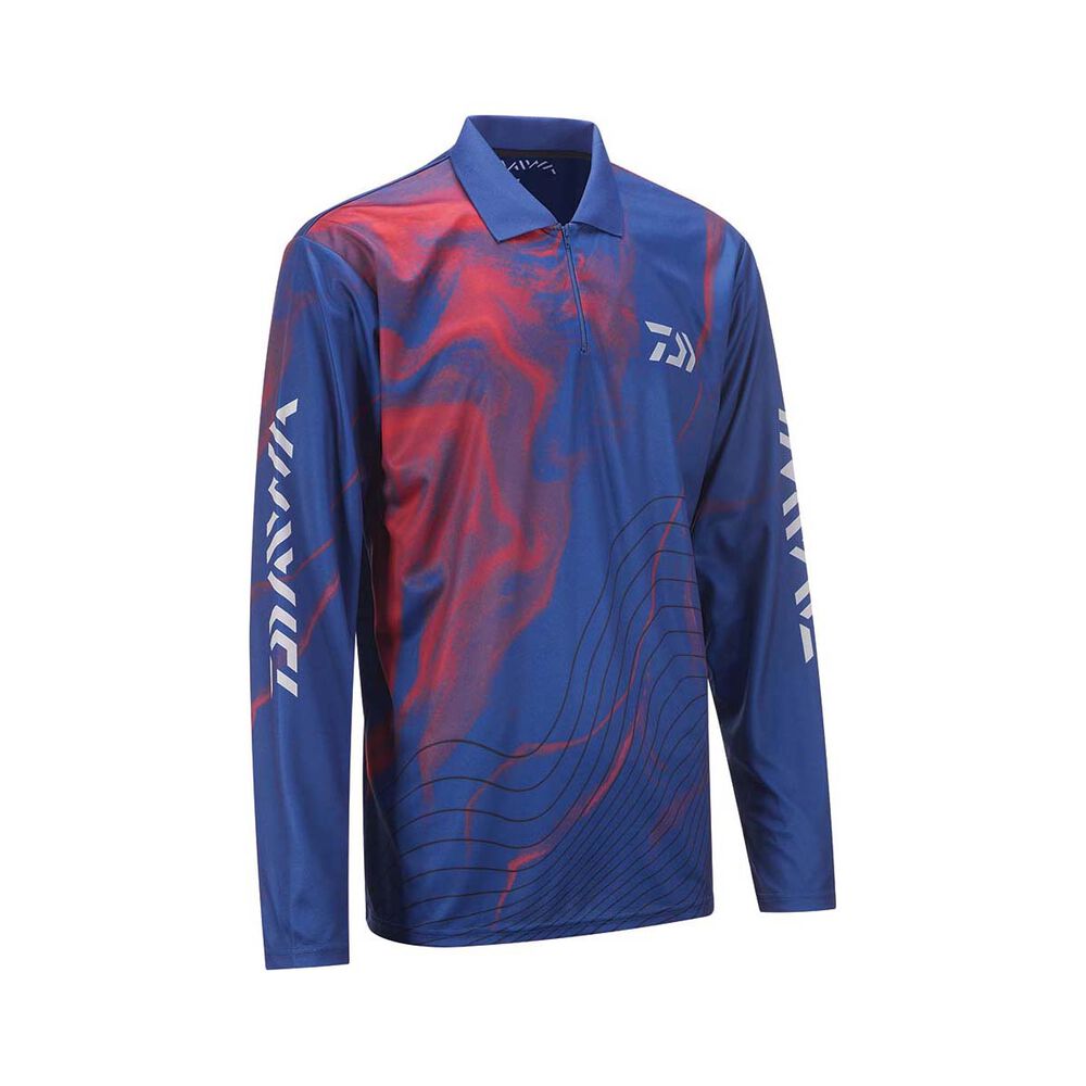 Daiwa Men's Navy & Red Sublimated Polo