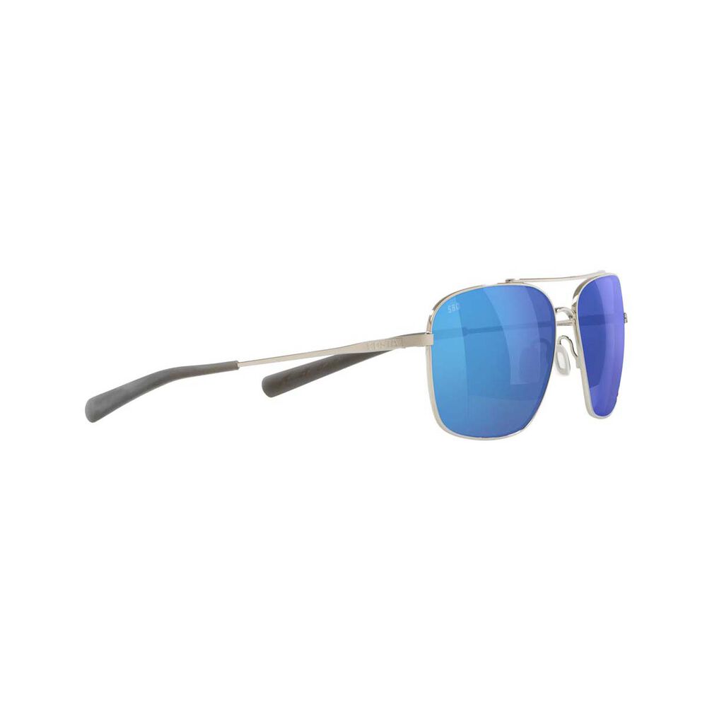 Costa Canaveral Men's Polarised Sunglasses Palladium Grey with Blue Lens