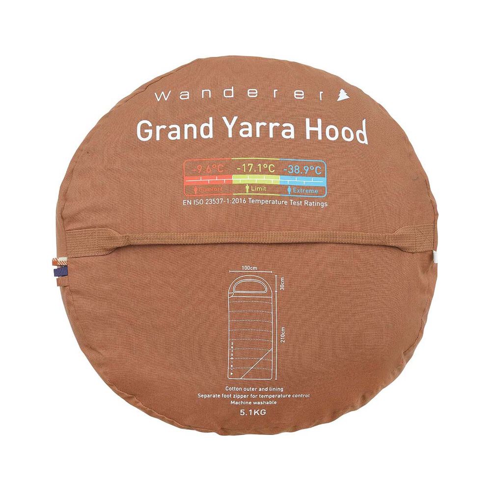 Wanderer Grand Yarra -9.6C Cotton Hooded Sleeping Bag