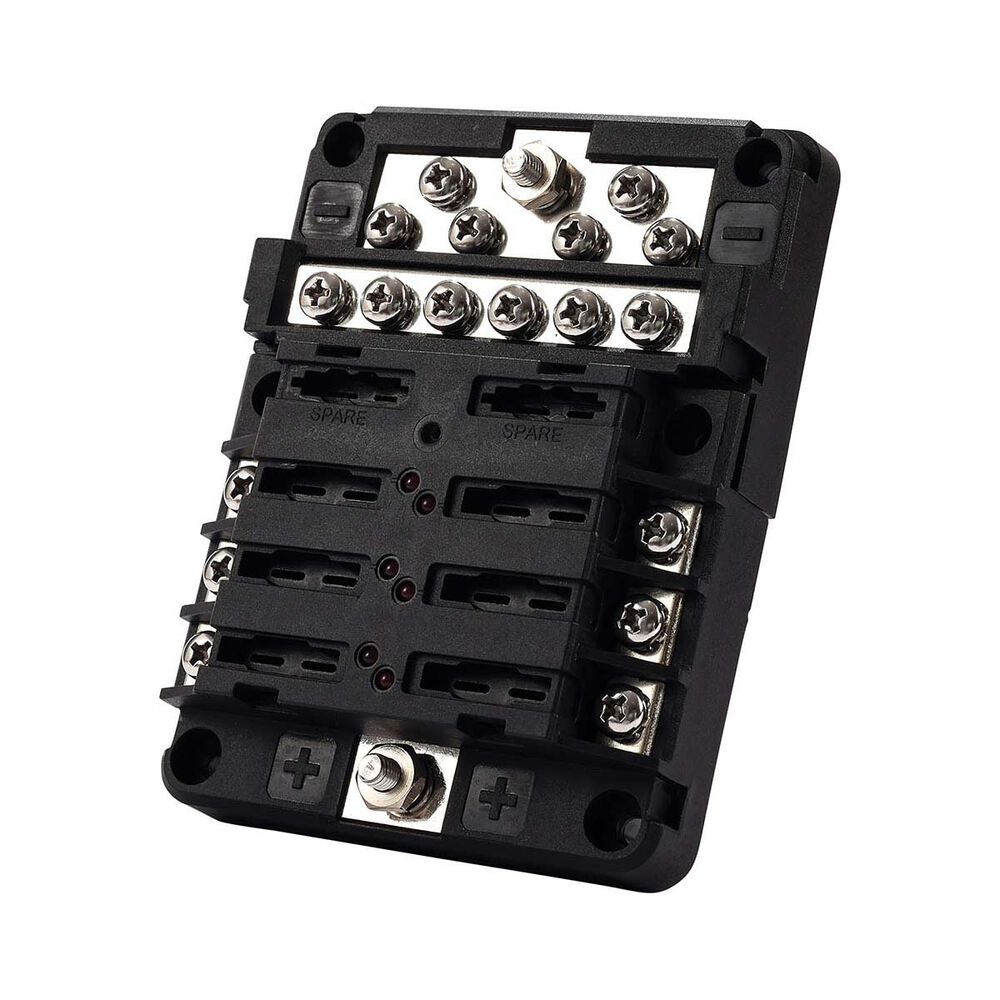 Bowline Fuse Block 6 Gang Black