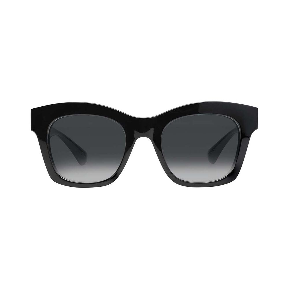 Liive Women's Dakota Polarised Sunglasses Polished Black with Grey Lens