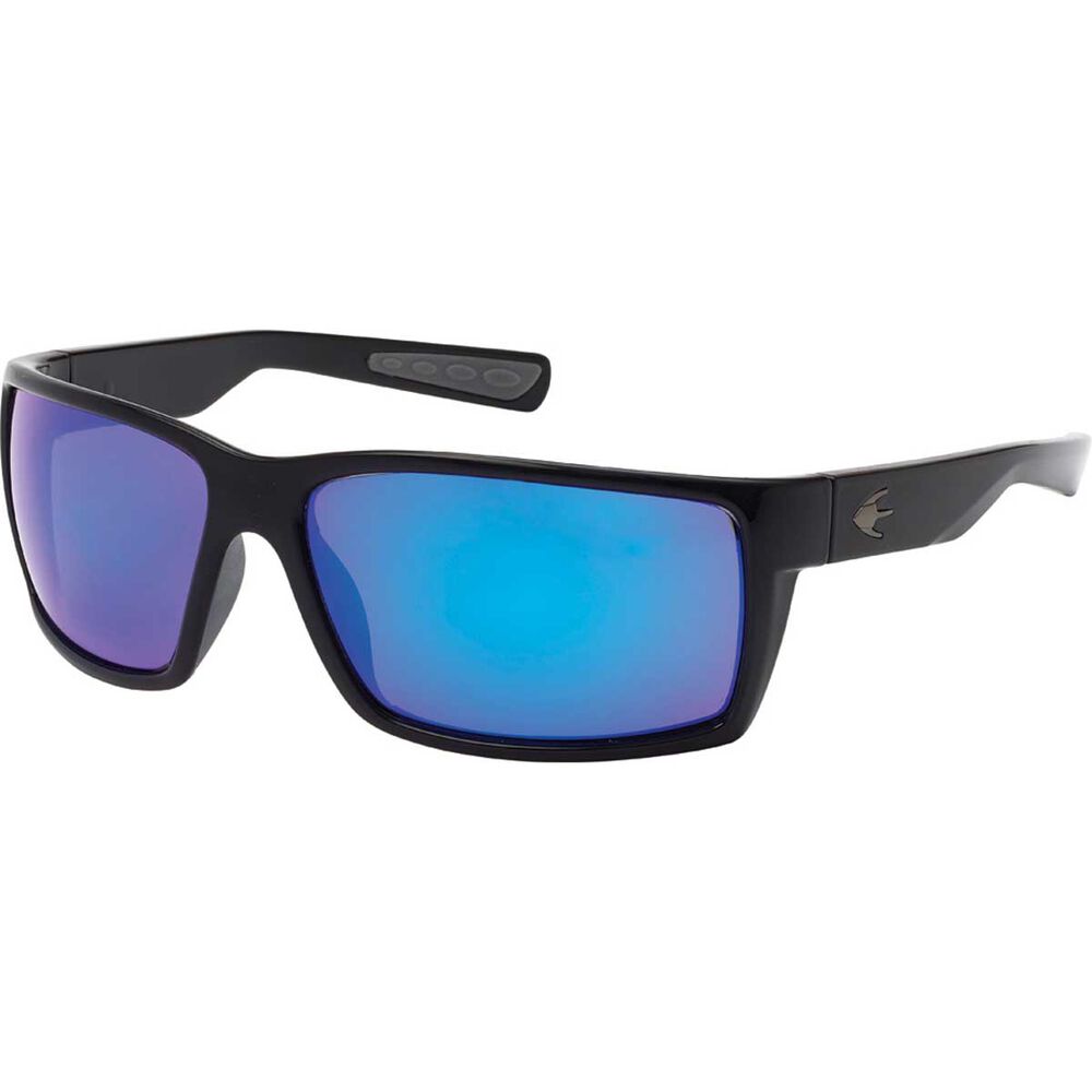 Stingray Cobia Polarised Sunglasses Black with Blue Lens