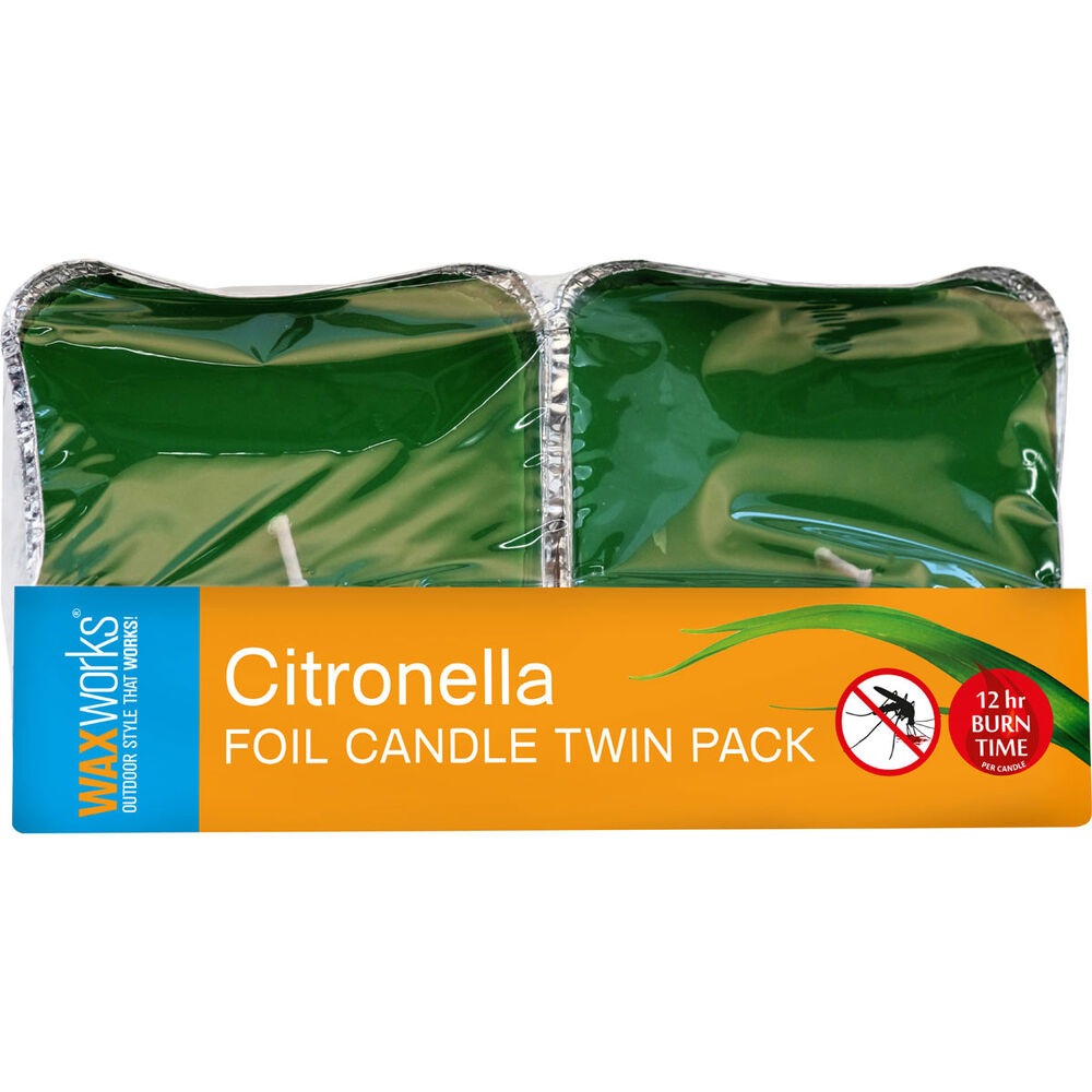 Waxworks Foil Citronella Candle 2 Pack