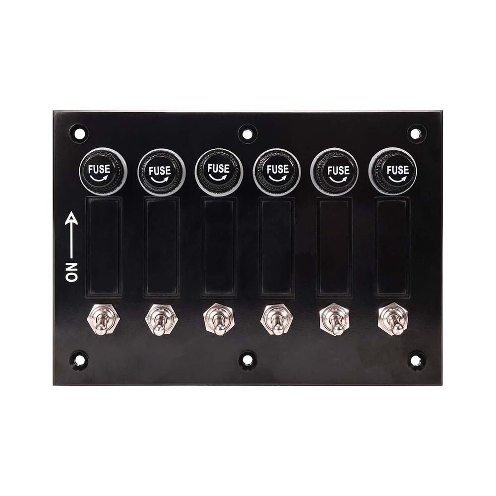Bowline Switch Panel 6 Gang Bakelite Black
