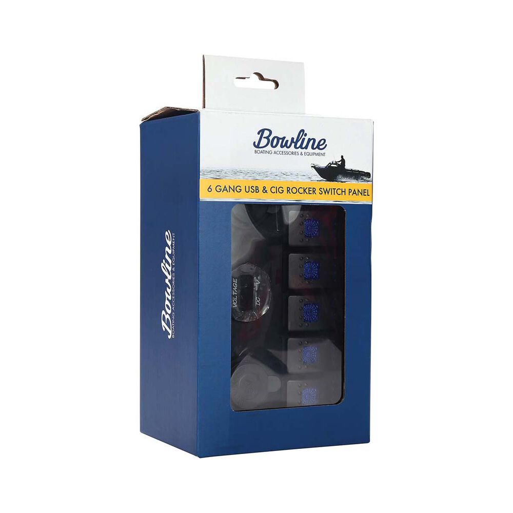 Bowline Switch Panel 6 Rocker 2 USB Plus Cigarette Socket