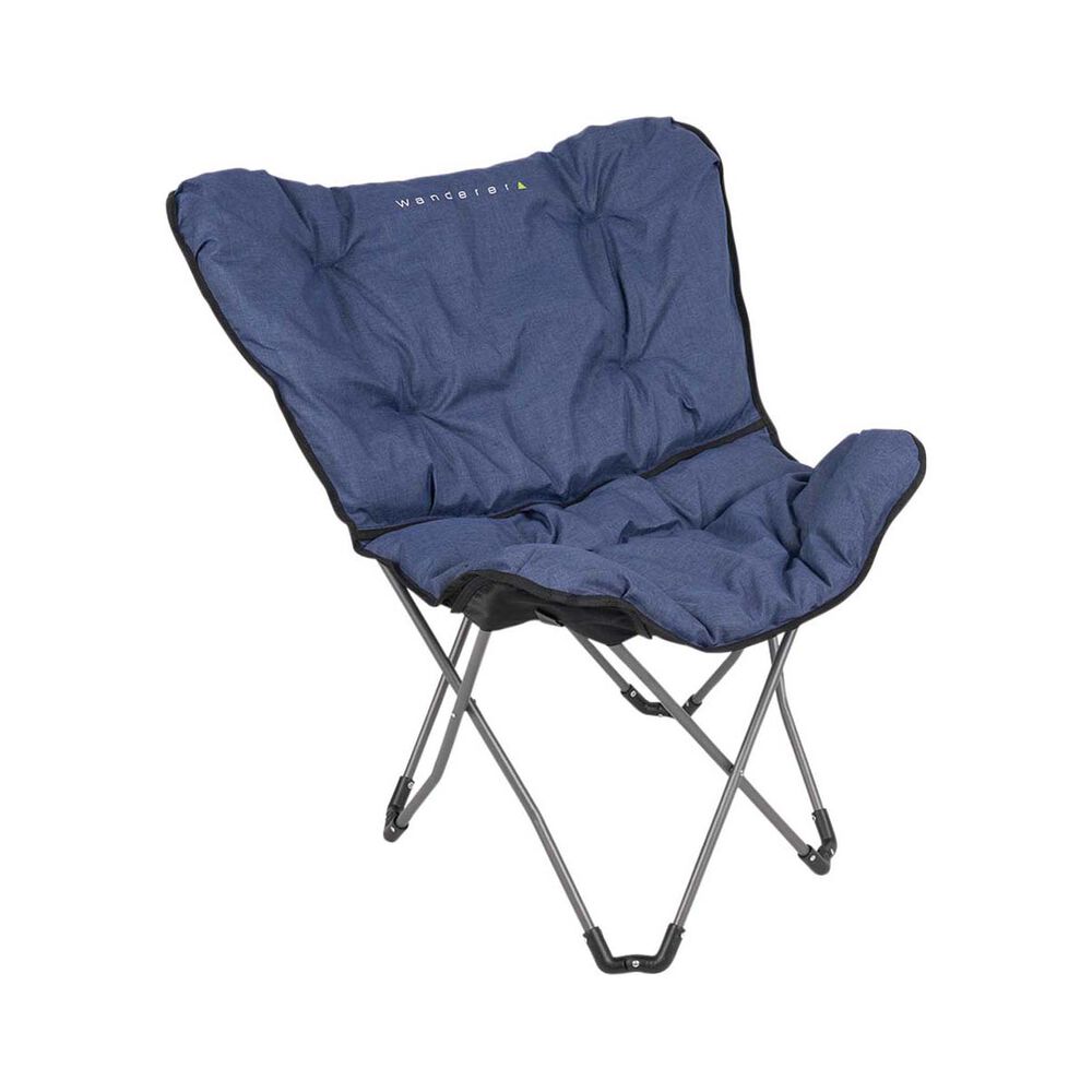 Wanderer Chambray Linen Look Half Moon Chair 120kg