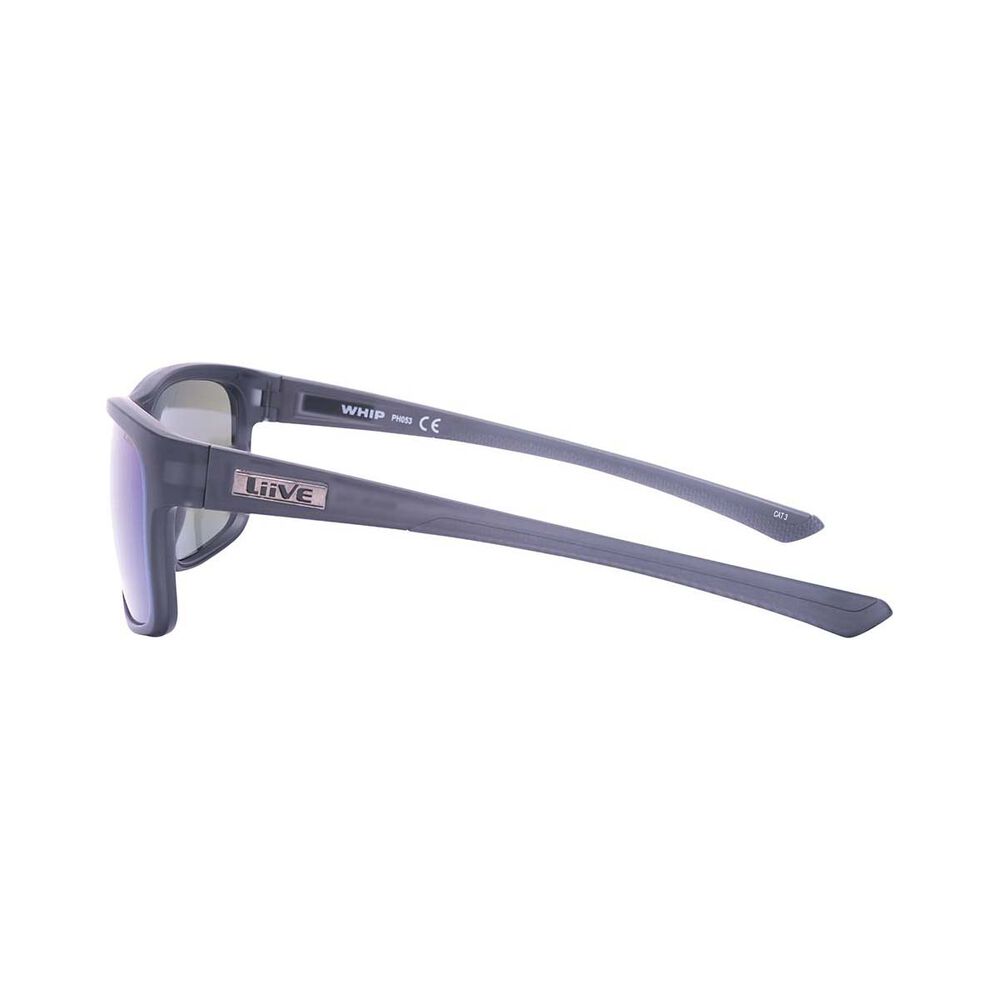Liive Men's Whip Sunglasses Matt Black with Blue Lens