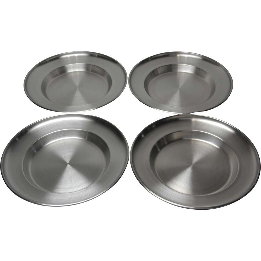 Wanderer Stainless Steel Dinner Plate 23cm 4 Pack