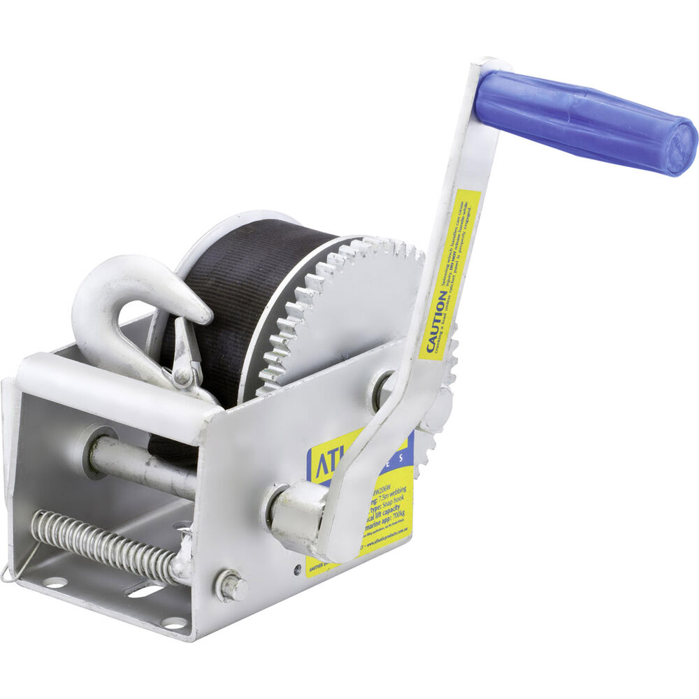 Atlantic Two Speed Trailer Winch with Webbing