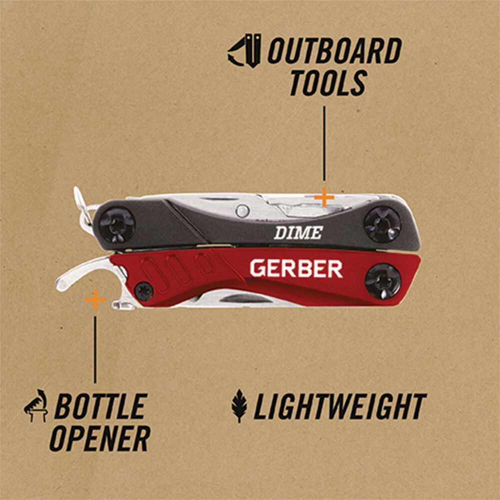 Gerber Dime Keychain Multi-tool Red