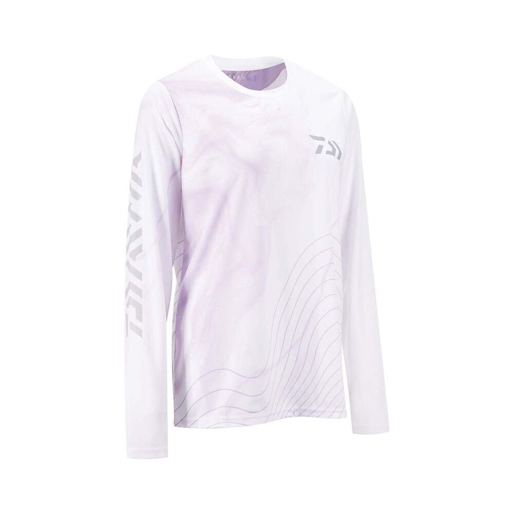 Daiwa Women's White & Pink Crew Sublimated Polo
