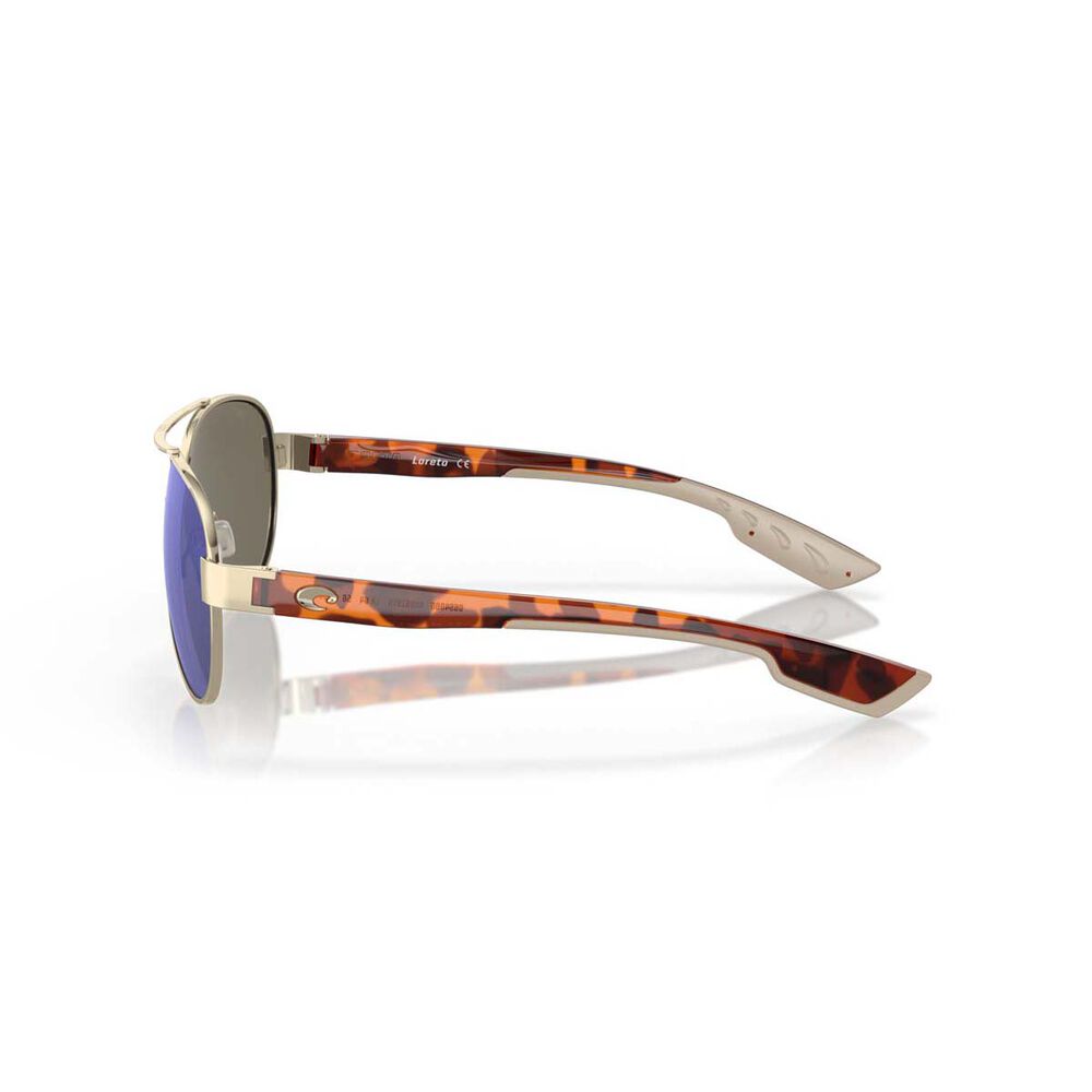 Costa Loreto Women's Polarised Sunglasses Rose Gold with Blue Lens