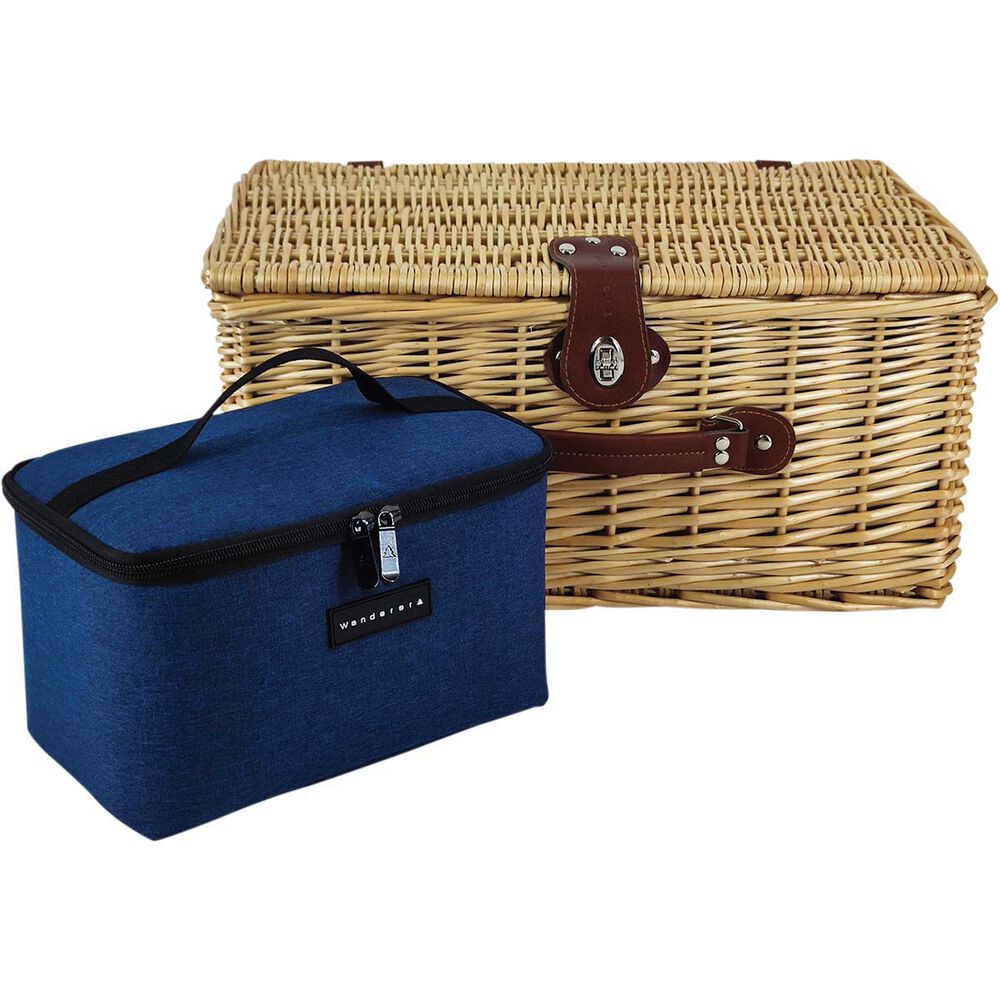 Wanderer 4 Person Wicker Picnic Basket