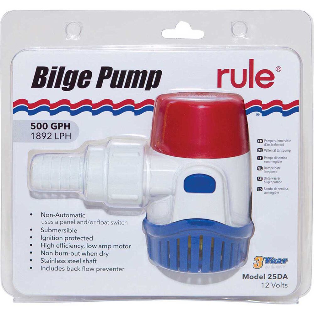 Rule Bilge Pump 12V 500GPH