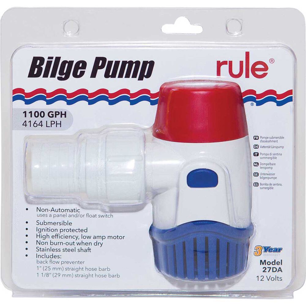 Rule Bilge Pump 12V 1100GPH