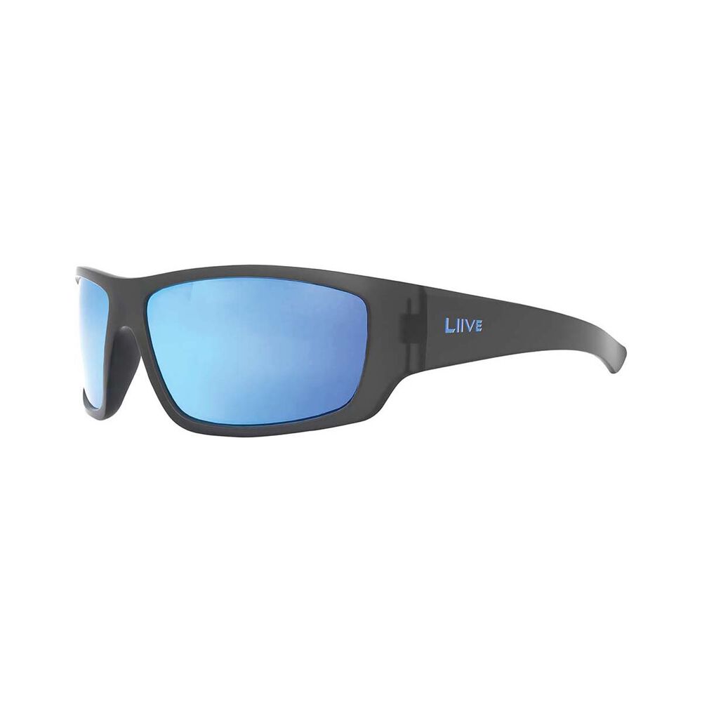Liive Men's X Padang X Polarised Sunglasses Black with Blue Lens
