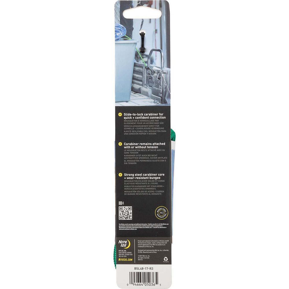 Nite Ize Carabiner SlideLock Bungee 48" Green