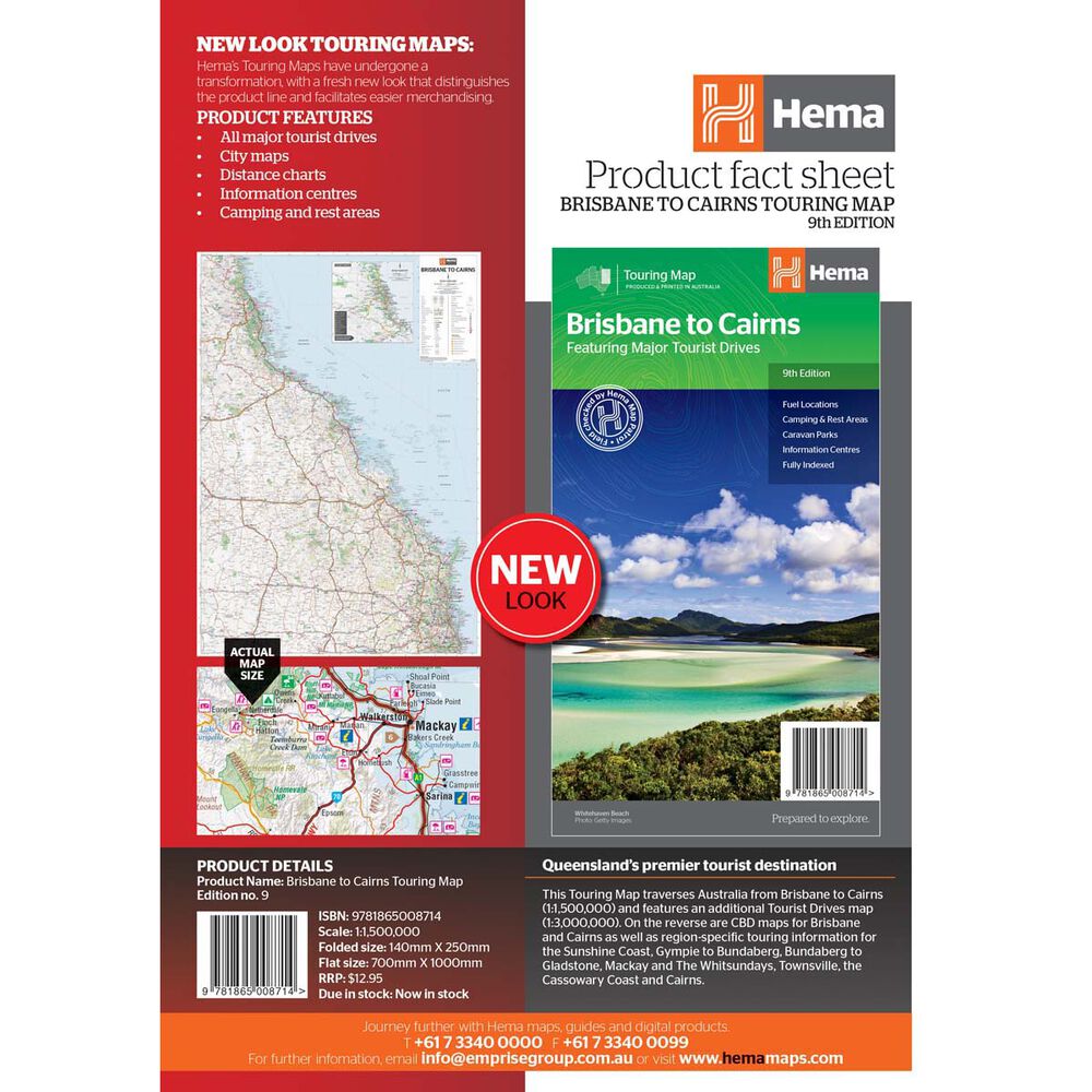 Hema Map Brisbane to Cairns Map