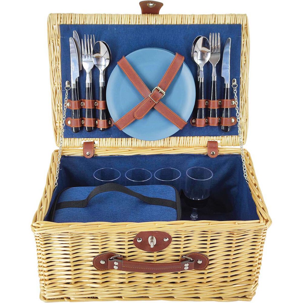 Wanderer 4 Person Wicker Picnic Basket