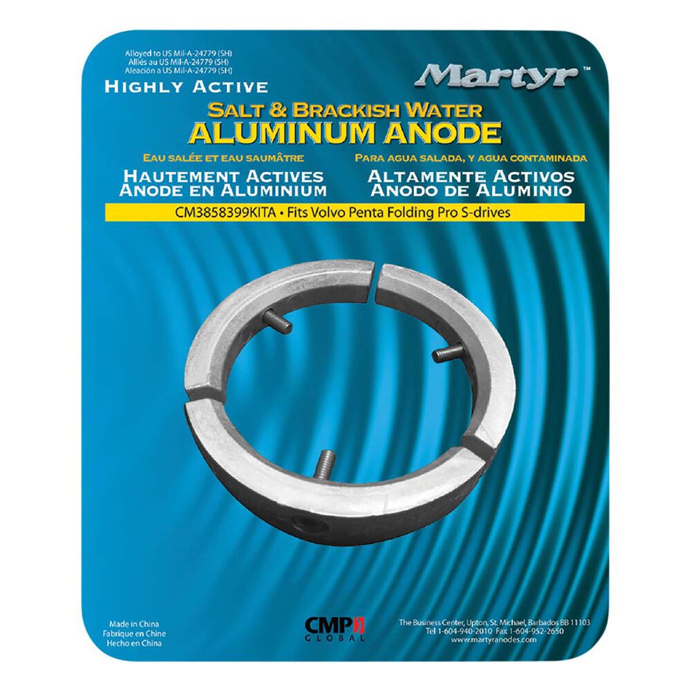 Titan Alloy Volvo Anode Kit, Folding Pro 3-Blade
