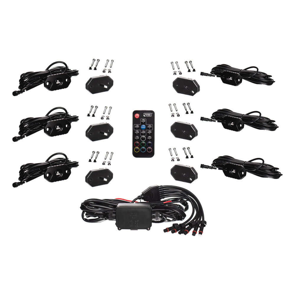 Ridge Ryder RGB LED Rock Lights 6 Piece