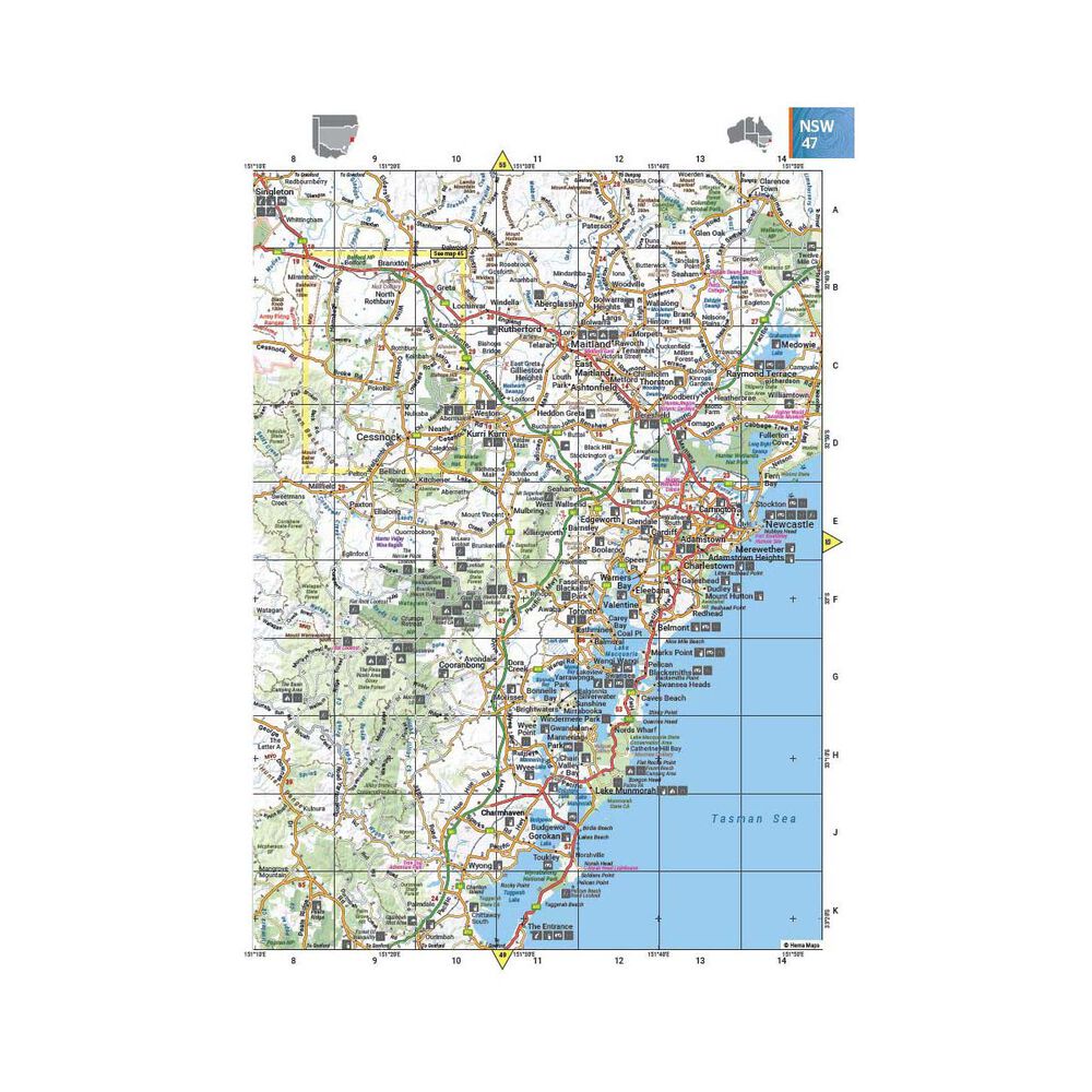 Hema Map Australia Road & 4WD Touring Atlas 215 x 297mm