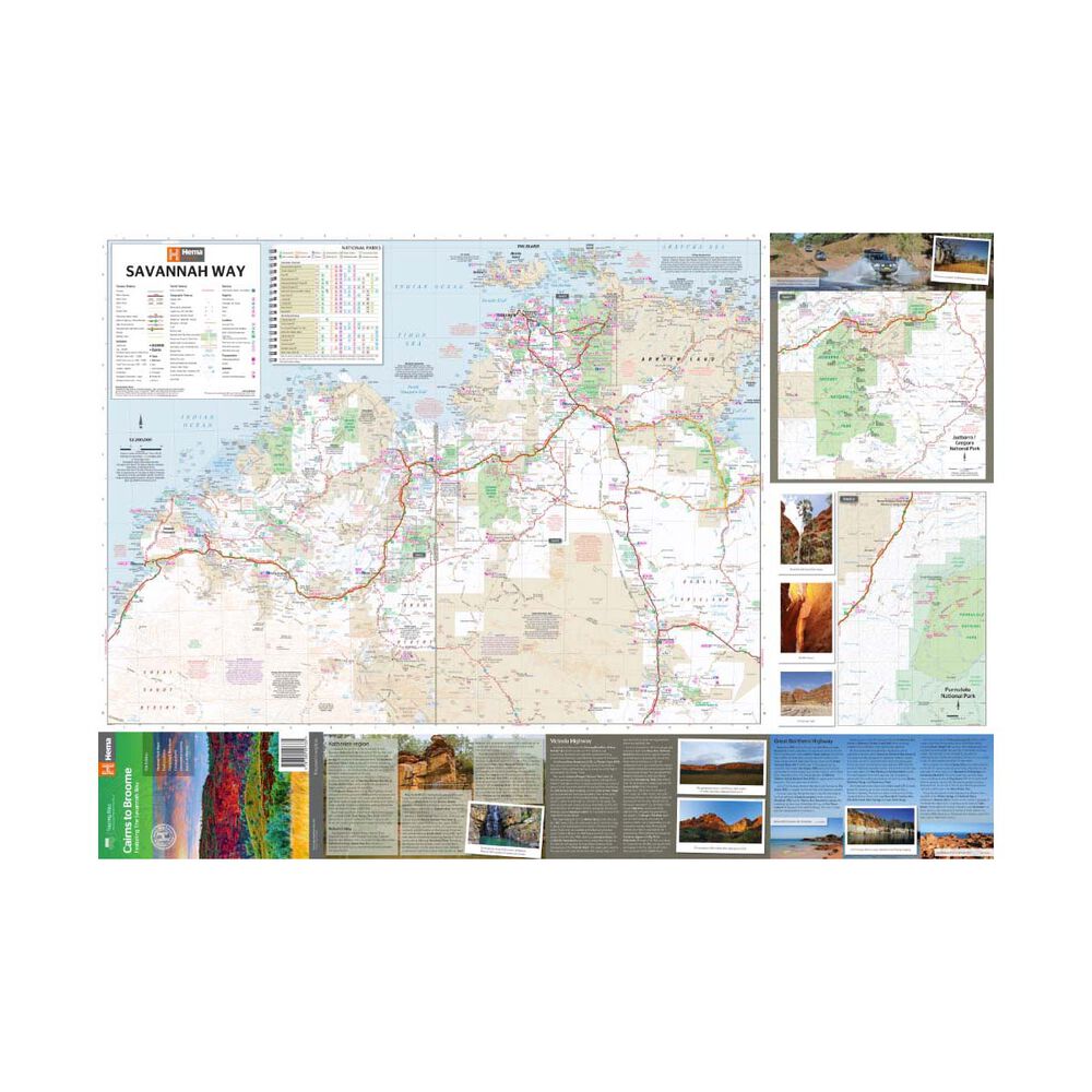 Hema Map Savannah Way - Cairns to Broome Map