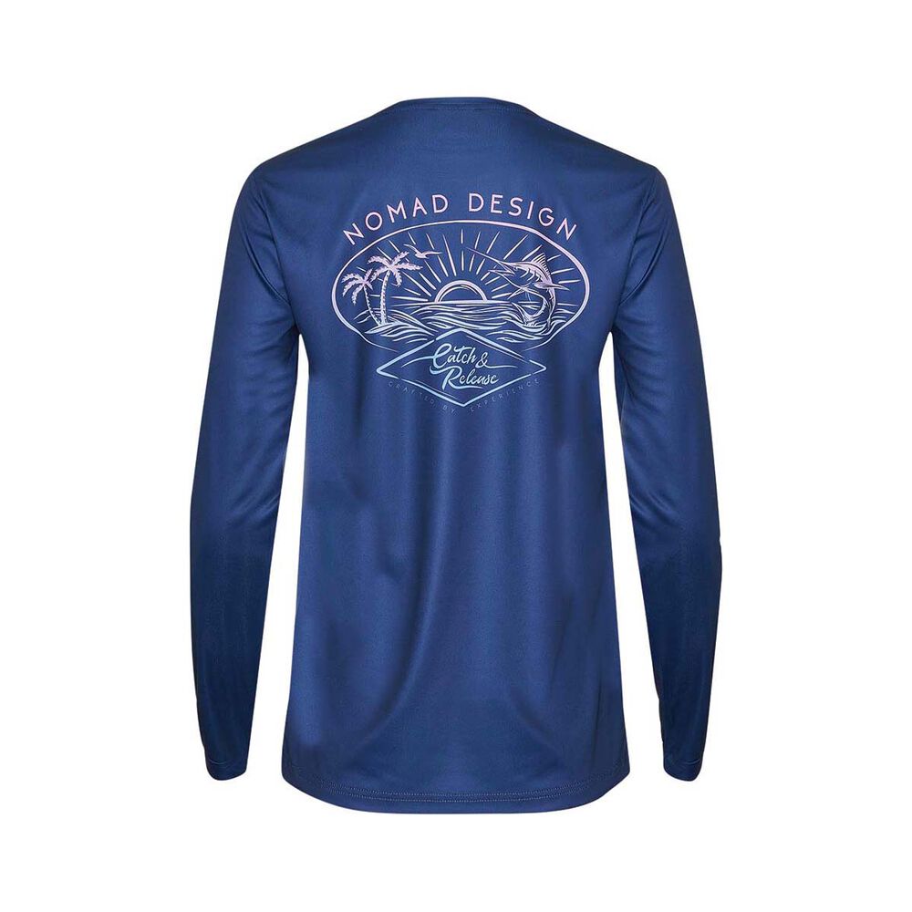 Nomad Women's Catch and Release Crew Tech Sublimated Polo