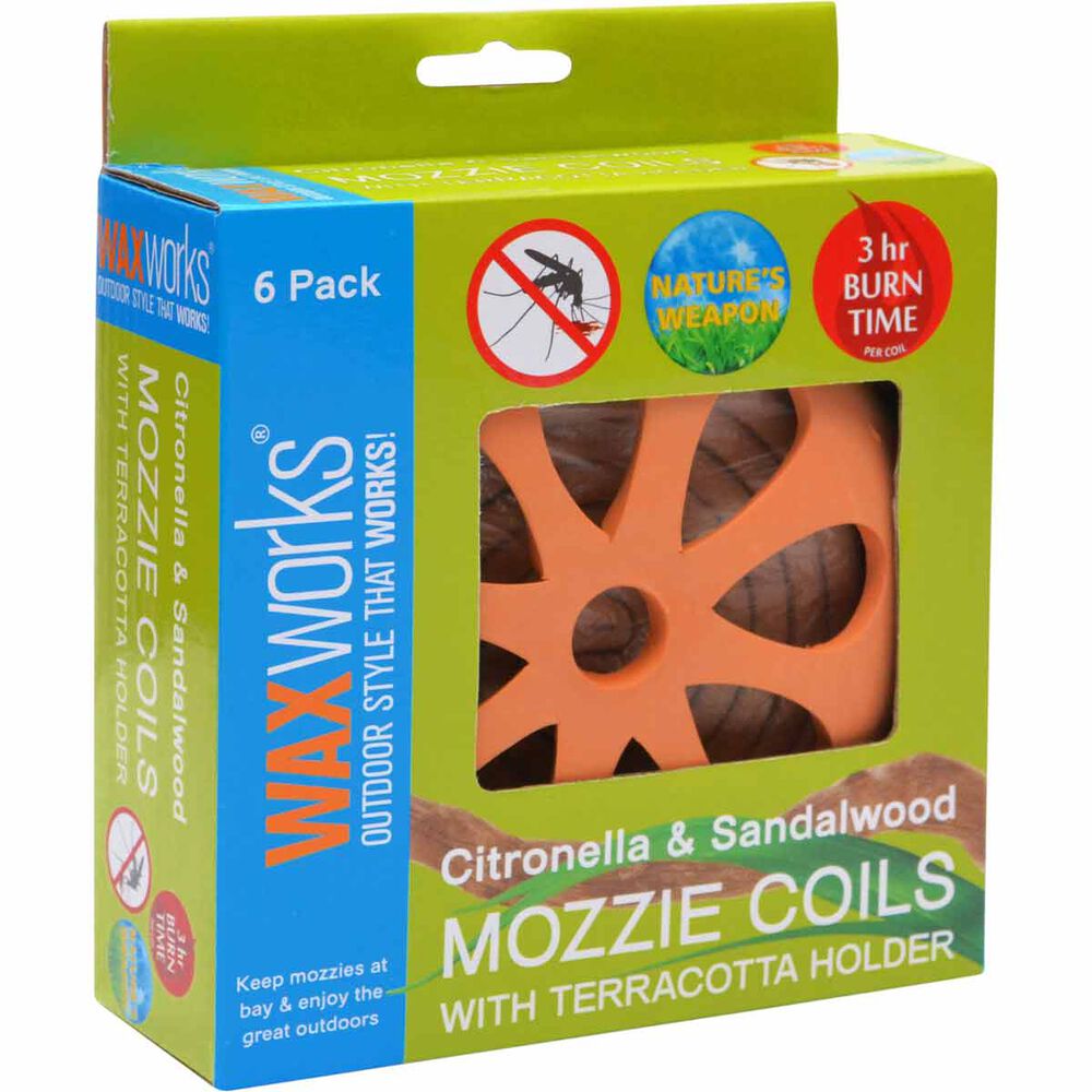 Waxworks Citronella and Sandalwood Coils 6 Pack