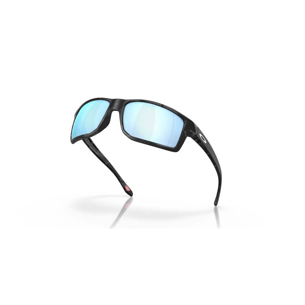 Oakley Gibston Polarised Sunglasses Black Camo with Prizm Blue Lens