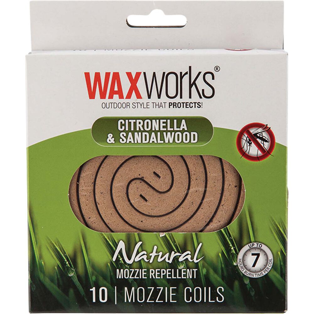 Waxworks Citronella and Sandlewood Coils 10 Pack