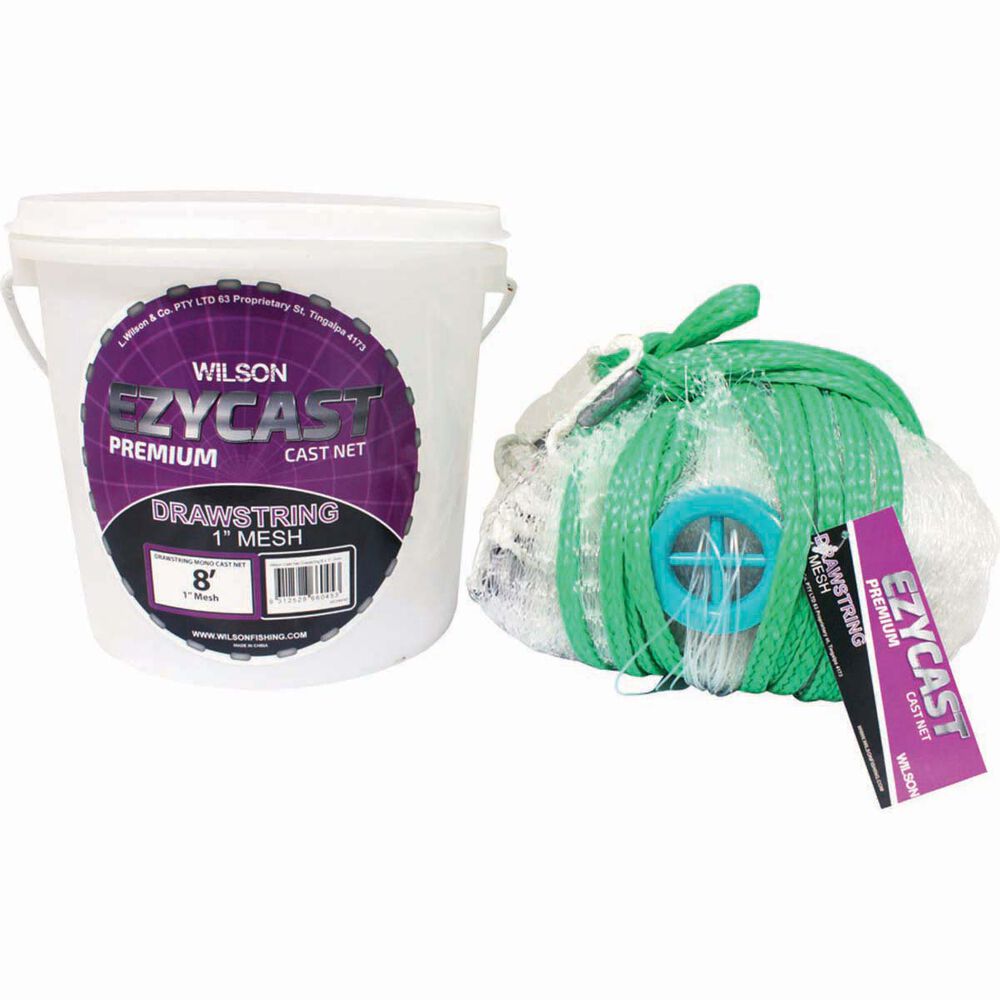 Wilson Mono Mesh Cast Net With Drawstring 1in
