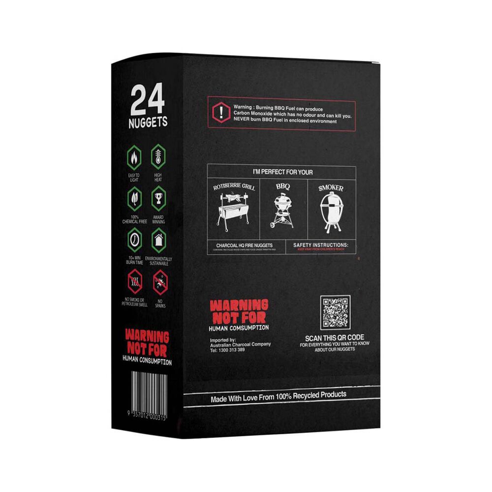 Charcoal HQ Fire Nugget 24 Pack