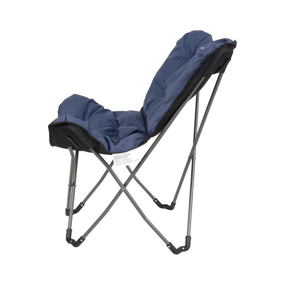 Wanderer Chambray Linen Look Half Moon Chair 120kg
